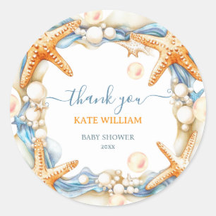 SEA you soon Baby Shower thank you Classic Round Sticker
