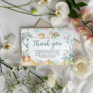 Sea You Soon Baby Shower Thank You Enclosure Card