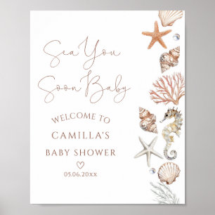 Sea You Soon Baby Shower Welcome Poster