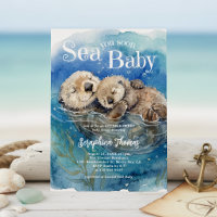 Sea You Soon Baby Watercolor Otter Baby Shower