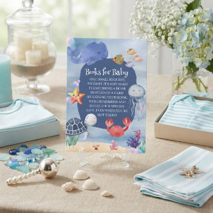 Sea You Soon blue boy watercolor sea creatures Enclosure Card