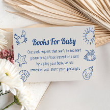 Sea you soon Coastal baby shower book request