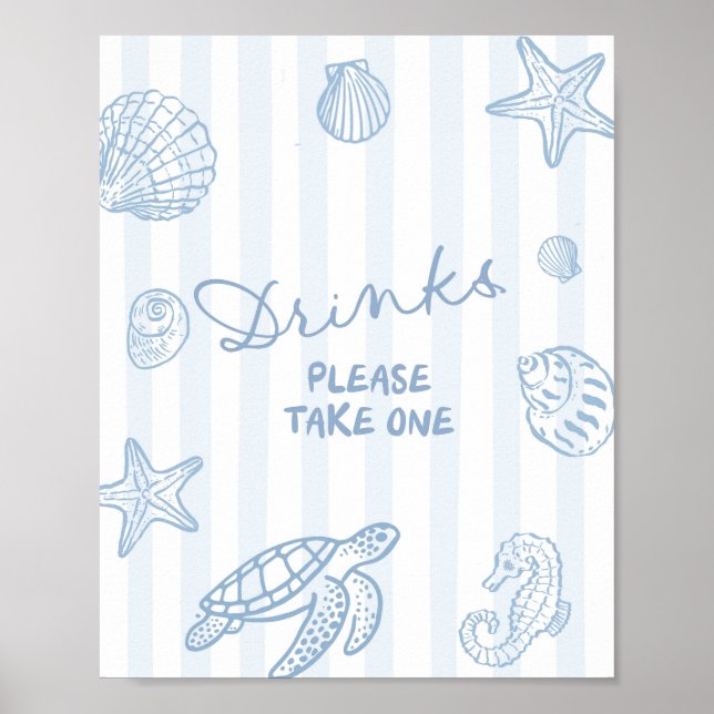 Sea You Soon Drinks Party Sign (Front)