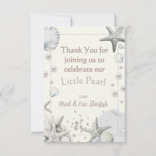 Sea You Soon Little Pearl Thank You Card