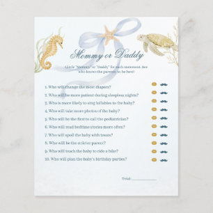 Sea You Soon Mummy or Daddy Baby Shower Game