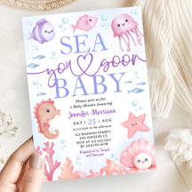 Sea You Soon Ocean Animals Girl Baby Shower