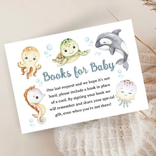 Sea You Soon Ocean Baby Shower Books For Baby Enclosure Card
