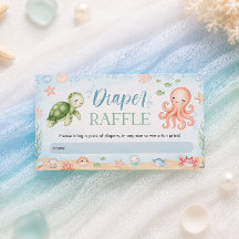 Sea You Soon Ocean Baby Shower Diaper Raffle
