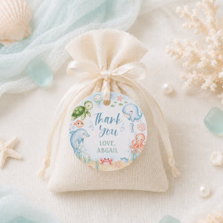 Sea You Soon Ocean Baby Shower Gift Favour Tags