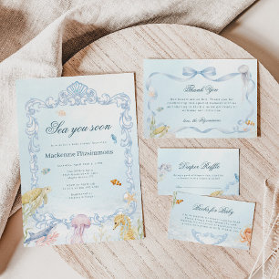 Sea You Soon Rococo Baby Shower Invitation