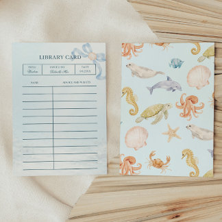 Sea You Soon Rococo Library Advice Card