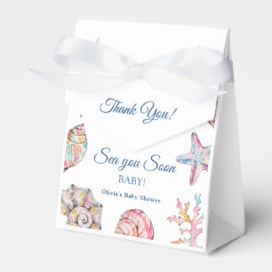 Sea You Soon Seashell Baby Shower Favour Box