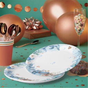 Sea You Soon Seashell Baby Shower Paper Plate