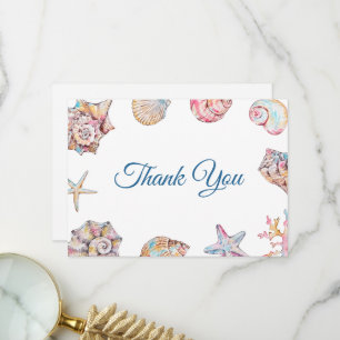 Sea You Soon Seashell Baby Shower Thank You Card