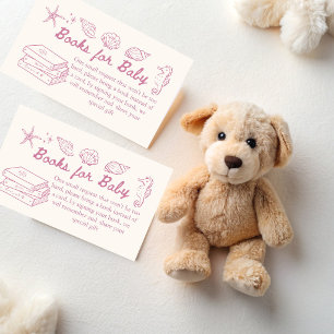 Sea you soon seashells baby shower book request enclosure card