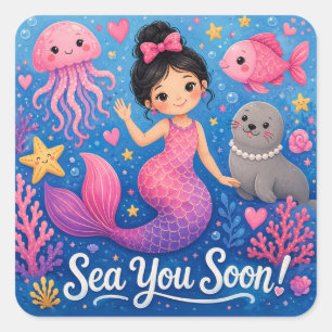 Sea You Soon Square Sticker