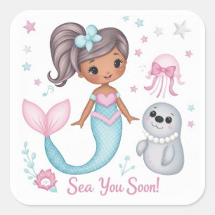 Sea You Soon Square Sticker