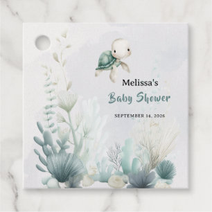Sea You Soon Turtle Undersea Baby Shower Favour Tags