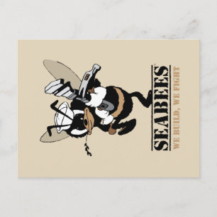 Seabees We build We Fight Postcard
