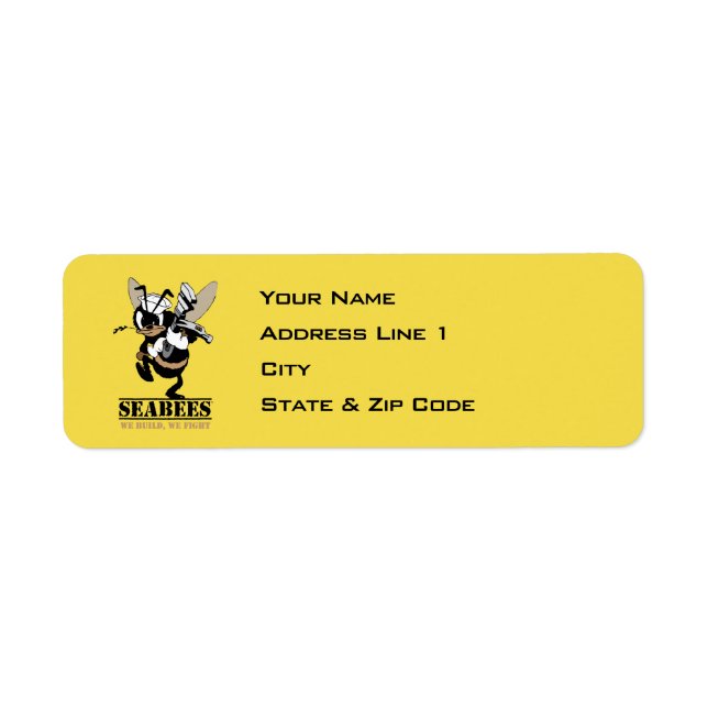 Seabees We build We Fight Return Address Lables (Front)