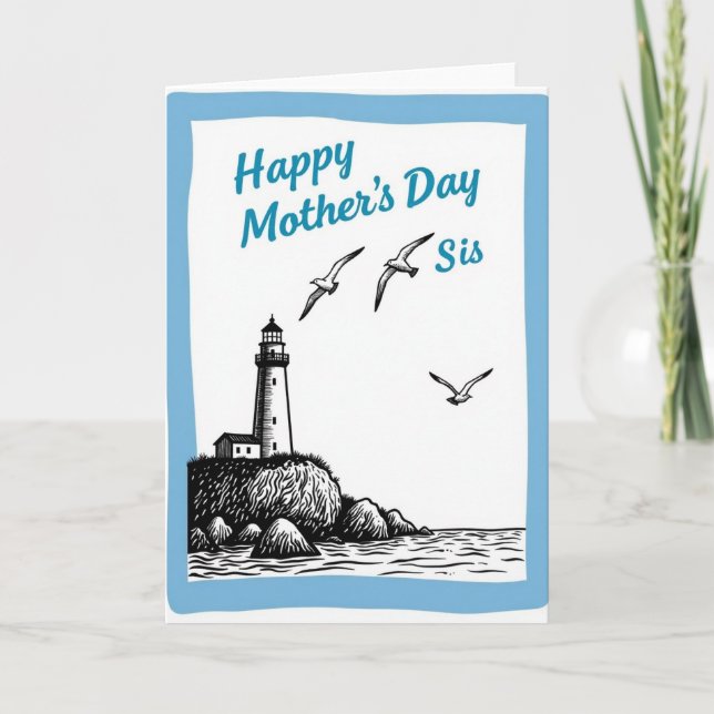 Seabird Mothers Day Sis Card (Front)