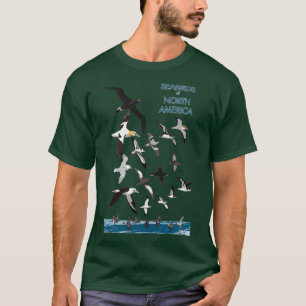 Seabirds of North America with text  T-Shirt