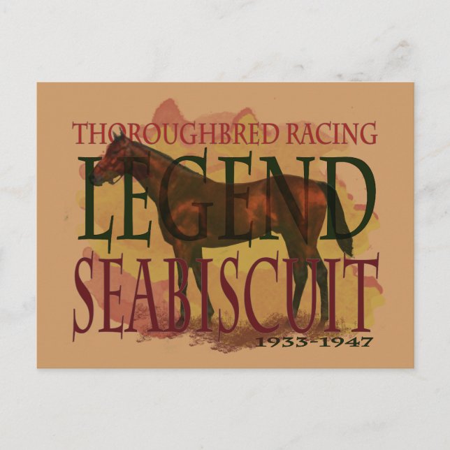 Seabiscuit - Thoroughbred Racing Legend Postcard (Front)