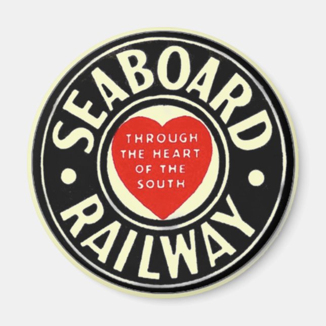 Seaboard Air Line Railway Heart Logo Magnet (Front)