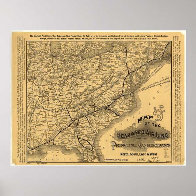 Seaboard Air Line Railway Poster (Front)