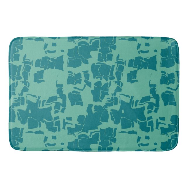 Seabolt Blue Abstract  Bath Mat (Front)