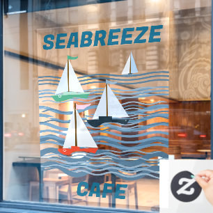 Seabreeze Cafe sailboats and waves