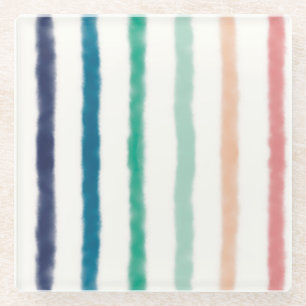 Seabreeze Stripes Glass Coaster
