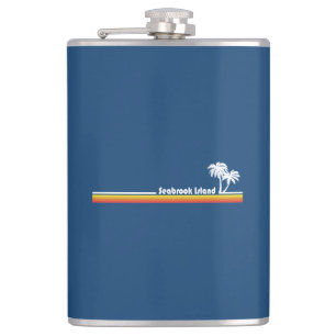 Seabrook Island South Carolina Hip Flask