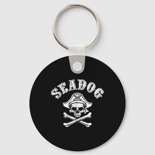 Seadog Pirate Boating Sailing Yachting Cruise Men  Key Ring (Front)