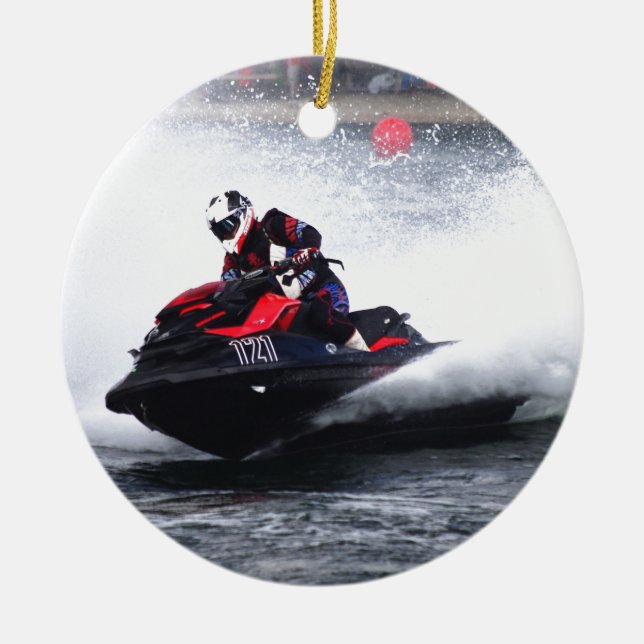 Seadoo Championship Racing Ceramic Tree Decoration (Front)