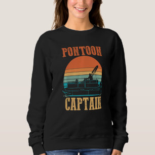 Seafarer Boater Cruise Ship Boating Retro Pontoon  Sweatshirt