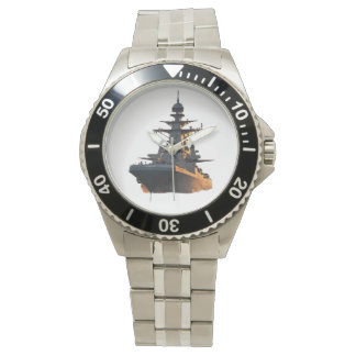 "Seafaring Majesty: Navy Ship Wrist Watch