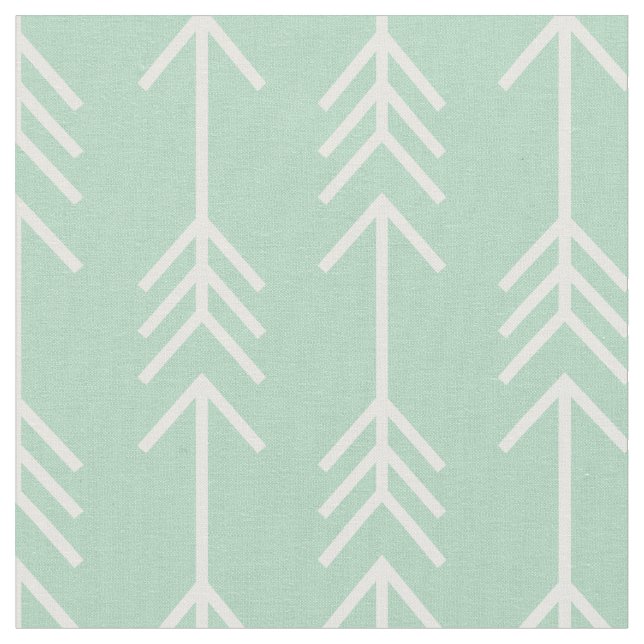 Seafoam Arrows Fabric (Close Up)