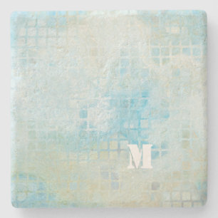 Seafoam Beach Ocean Pattern Stone Coaster