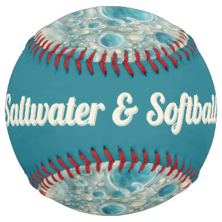 Seafoam Bubbles (personalise) Softball