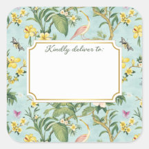 Seafoam Chinoiserie Birds & Blossoms