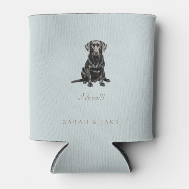 Seafoam Custom Pet Wedding Napkins  Can Cooler (Front)