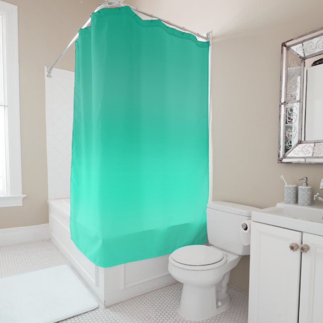 Seafoam Fade  Shower Curtain (In Situ)