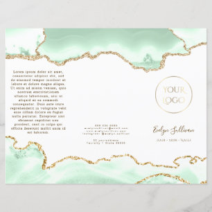 Seafoam green agate brochure