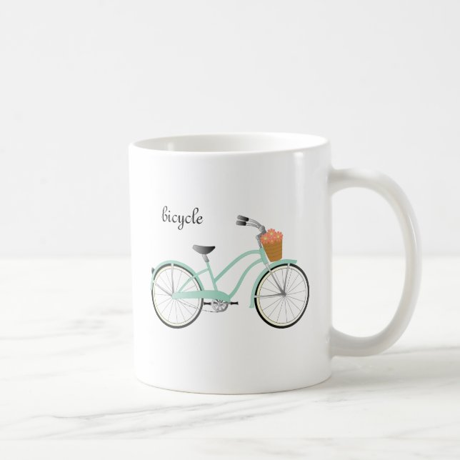 Seafoam Green Bicycle Coffee Mug (Right)
