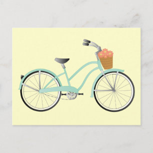 Seafoam Green Bike Postcard