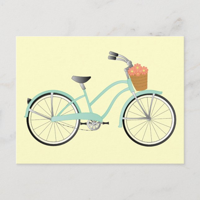 Seafoam Green Bike Postcard (Front)