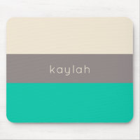 Seafoam Green Colour Block Pattern with Name