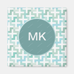 Seafoam Green Geometric Magnet