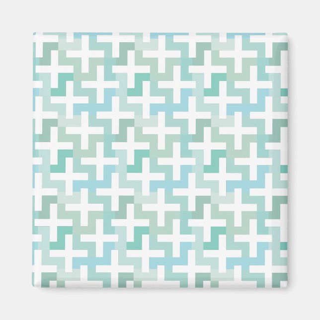 Seafoam Green Geometric Magnet (Front)